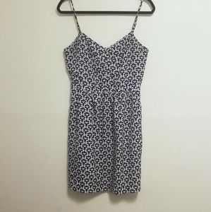 J. Crew Size 10 Blue and White Seaside Dress with Adjustable Spaghetti Straps